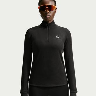 Nike Womens Nike ACG Dri-FIT 1/2-Zip Trail Running Top in Black | IO9647-010