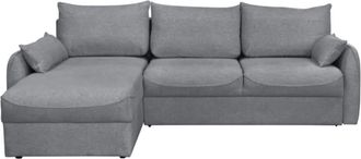 Calicosy Sofá esquinero de 3 plazas convertible l260 cm - Gris