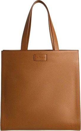 Kiton Hertenleer Tote Bag - Heren - Shoppers - Bruin - ONE Size - Leer - Tassen