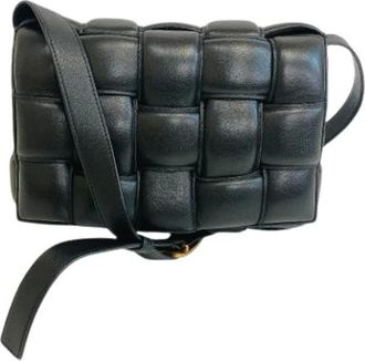 Bottega Veneta Pre-owned Cross Body Bags, female, Black, Size: ONE SIZE Pre-owned Intrecciato Shoulder Bag