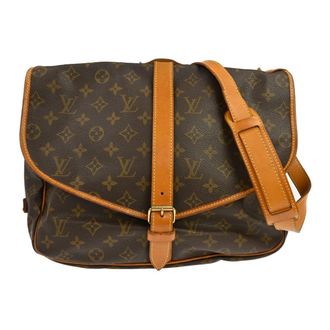 Louis Vuitton Saumur Monogram Canvas Brown Canvas Handbag (Pre-Owned)