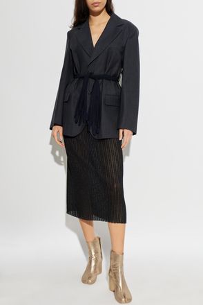 Maison Margiela Blazer With Long Gloves, Womens, Grey