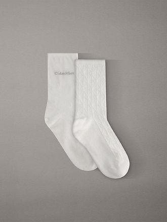 Calvin Klein 2 Pack Soft Cotton Stretch Crew Socks
