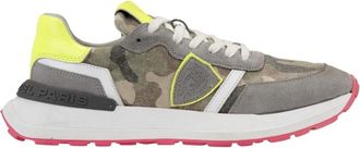 Philippe Model Camouflage Stijl Veters Dames Sneakers - Dames - Sneakers - Grijs - 38 EU - Su&egrave;de - Schoenen