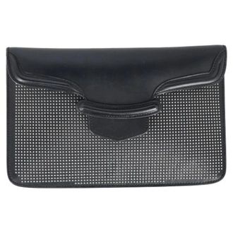Alexander McQueen Pre-owned Leather Pouch - Dames - Pre-owned - Zwart - Maat: ONE Size Leer