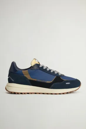 Woolrich uomo Sneakers Retro in nylon con inserti in pelle Blu Taglia 38