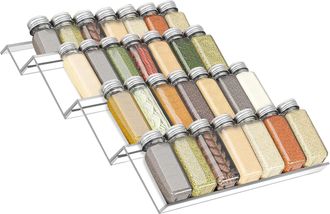 OEM Estante Para Especias De Acr&iacute;lico Transparente Para Cajones, Organizador De Cajones De Cocina, 4 Estantes Ajustables, 33,5 Cm