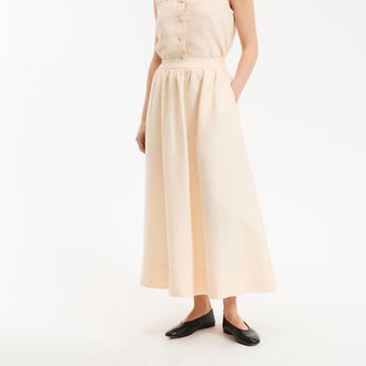 La Redoute Collections Lange wijde rok van linnen