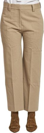STUDIO NICHOLSON Beige Herenbroek - Dames - Wijde Broeken - Beige - XS - Katoen - Broeken