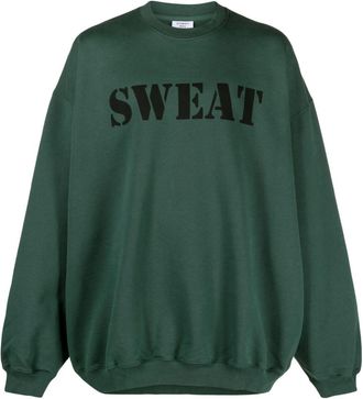 VETEMENTS Sweat cotton-blend sweatshirt - unisex - Cotton/Polyester - M - Green