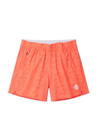 Stio | Womens Bounder Lined Short - 5, Size Extra Small in Neon Bloom Clouds