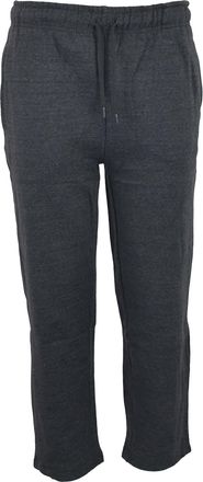 Generic Mens Open Hem Straight Leg Jogging Bottoms (Charcoal, XXL)