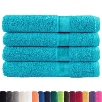 Berkfield Home Premium Towels SOLUND 4 pcs Turquoise 100x200 cm 600 gsm
