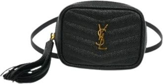 Saint Laurent Pre-owned Cross Body Bags, female, Black, Size: ONE SIZE Pre-owned Leather Shoulder Bag