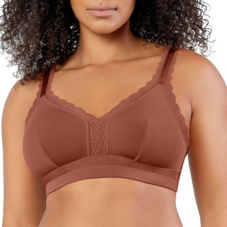 Affinitas Dalis Wire-Free Bralette in Spice at Nordstrom, Size 38Ddd