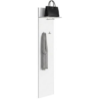 Dmora Appendiabiti Orsenigo, Appendiabiti, Installazione Sospesa Made in Italy, Materiale Struttura in Legno Nobilitato, 184h cm Bianco Lucido