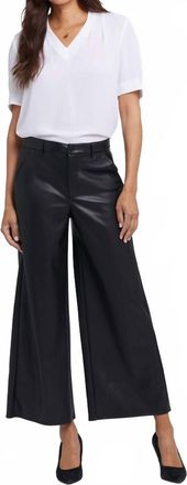 NYDJ Vegan Stretch Leather Morgan Trouser Pants In Black