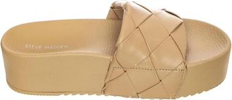 Steve Madden Wedges - Dames - Sandalen - Beige - 35 1/2 EU - Schoenen
