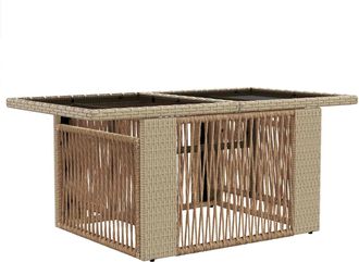 vidaXL Mesa De Jard&iacute;n Elevable Beige 100 X 55 X 37 Cm Vidaxl