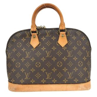 Louis Vuitton Alma Handbag Monogram Canvas Brown Canvas Handbag (Pre-Owned)