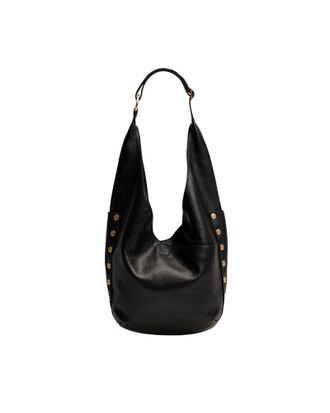 Hammitt Hammitt Tom Zip Black Brushed Gold Red Zip