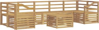 vidaXL Conjunto De Sof&aacute;s De Exterior 8 Uds. Blanco Vidaxl