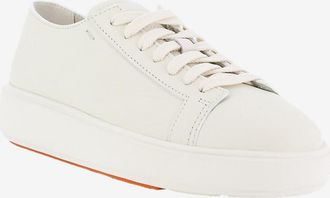 Santoni Niedrige Schnürsneakers aus Leder