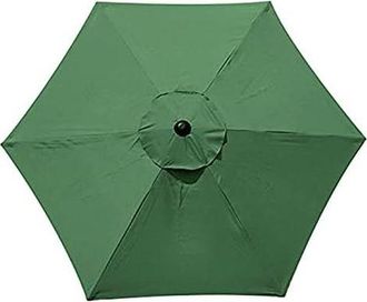 OEM Funda De Repuesto Para Sombrilla - 6 Varillas - 2m/2,7m/3m - Impermeable - Resistente A Los Rayos Uv - Tela De Repuesto (2,7m / 8,9 Pies, Verde)