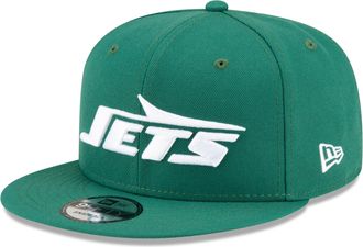 New Era NFL 9FIFTY Team Color Adjustable Snapback Hat Cap - One Size, New York Jets - Green, One Size