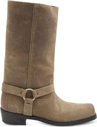 Golden Goose Boots Waxed Suede Upper With Strap Biker