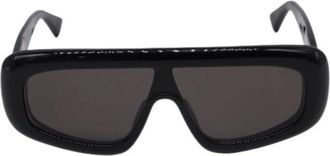 Bottega Veneta Pre-owned Accessories, female, Black, Size: ONE SIZE Pre-owned Bombe Shield Sunglasses