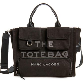 Marc Jacobs The Cargo Canvas Medium Tote Bag in Black at Nordstrom