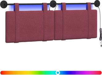 vidaXL Cabecero Colgante Rojo Vino Tela Vidaxl