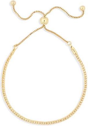 Nordstrom Rack Demi Fine Herringbone Chain Slider Bracelet in Gold at Nordstrom Rack