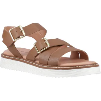 Hush Puppies Cady Leather WoMens Tan Sandals - Size UK 4