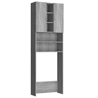 vidaXL Armario De Lavadora Gris Sonoma 64x25,5x190 Cm Vidaxl