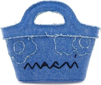 Marni Denim Micro Tropicalia Handtas - Dames - Handtassen - Blauw - ONE Size - Denim - Tassen