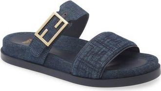 Fendi Feel Footbed Slide Sandal in Blue at Nordstrom, Size 10.5Us