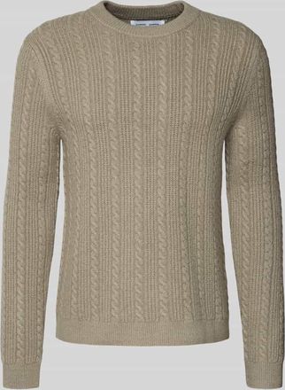 Samsøe & Samsøe Strickpullover mit Kaschmir-Anteil Modell CASSIUS in Beige, Größe XXL