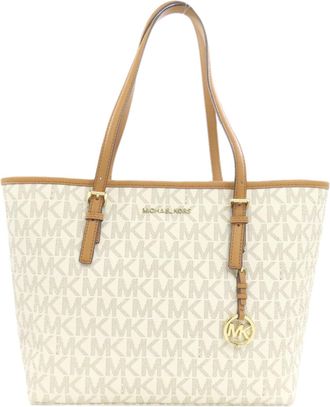 Michael Kors White Pvc Tote Bag (Pre-Owned)