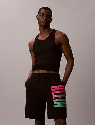 Calvin Klein Cotton Terry Jogger Shorts - Pride