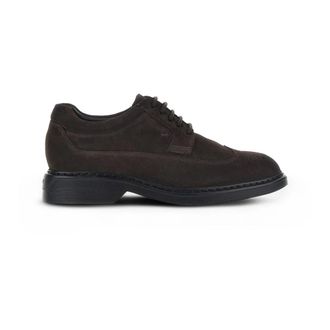 Hogan H576 Veterschoenen - Heren - Veterschoenen - Bruin - 39 EU - Leer - Schoenen