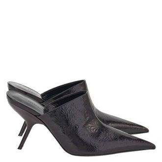 Ferragamo Elly 85 Embossed Leather Pumps, Size 7 C