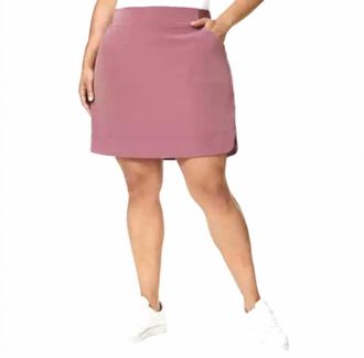 32 Degrees Flyweight Woven Skort In Miniature Rose
