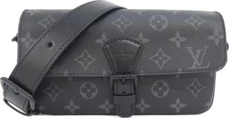 Louis Vuitton Black Monogram Eclipse Monogram Eclipse Coated Canvas Shoulder Bag (Pre-Owned)