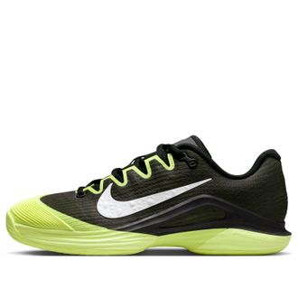 Nike (WMNS) Nike Court Air Zoom Vapor 12 HC Black Light Lemon Twist Blue Ribbon Heather IB6554-001