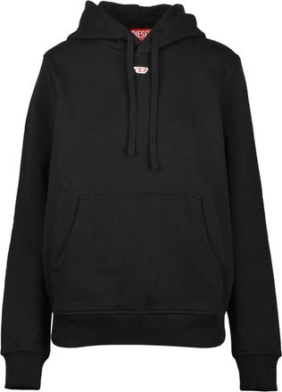 Diesel Felpa Corta - Dames - Hoodies - Zwart - S - Katoen - Hoodies & sweatvesten