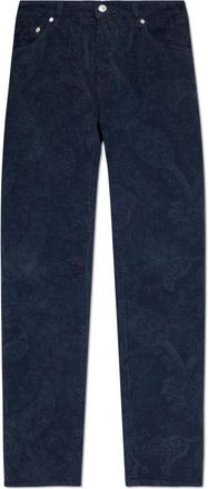 Etro Corduroy Broek - Heren - Straight fit broeken - Blauw - W31 - Katoen - Broeken