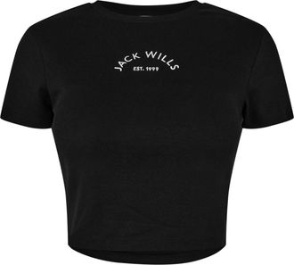 Jack Wills Dames/Dames 1 Katoenen Broek T-Shirt (Zwart)