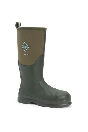 The Original Muck Boot Company Chore Classic Steel Safety Wellington in Green | Size: 12